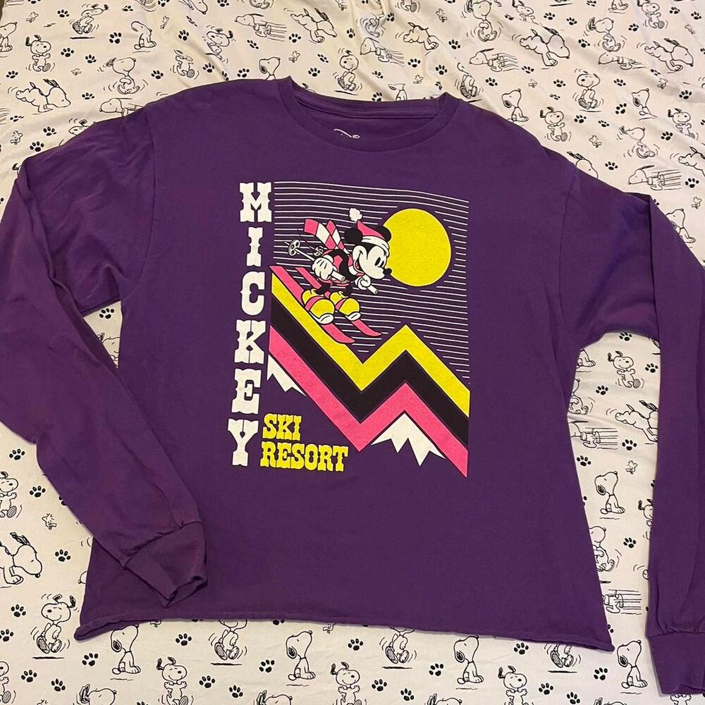 Disney Mickey Ski Resort long-sleeve crop top